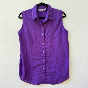Sheplers Womens 14 Vintage Purple Western Sleeveless‎ Shirt Top Rodeo Cowgirl